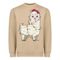 Mushroom christmas llama Heavyweight Sweatshirt - MaliasSmallBusiness