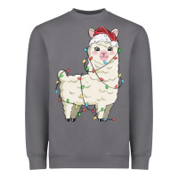 Storm christmas llama Heavyweight Sweatshirt - MaliasSmallBusiness