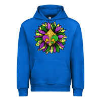 Cobalt Mardi Gras Sunflower Urban Hoodie - BundleAndBundleShop