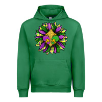 Emerald Mardi Gras Sunflower Urban Hoodie - BundleAndBundleShop