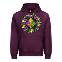 Mauve Wine Mardi Gras Sunflower Urban Hoodie - BundleAndBundleShop