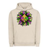 Pigment French Oak Mardi Gras Sunflower Urban Hoodie - BundleAndBundleShop