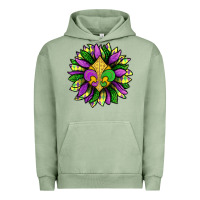 Pigment Oil Green Mardi Gras Sunflower Urban Hoodie - BundleAndBundleShop