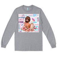 Heather Grey positive affirmations girl Long Sleeve Tee - MaliasSmallBusiness