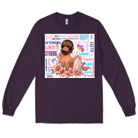 Plum positive affirmations girl Long Sleeve Tee - MaliasSmallBusiness