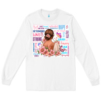 White positive affirmations girl Long Sleeve Tee - MaliasSmallBusiness