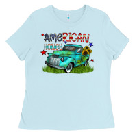 Baby Blue american honey Ladies Tee - CowhideDigitalArt