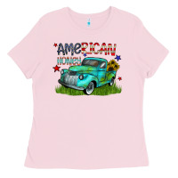 Bubblegum Pink american honey Ladies Tee - CowhideDigitalArt
