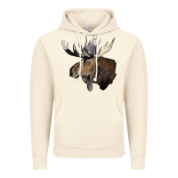 Vintage Artic moose buck deer head Vintage Hoodie - LillyAllenDesigns