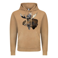 Vintage Camel moose buck deer head Vintage Hoodie - LillyAllenDesigns