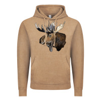 Vintage Coffee moose buck deer head Vintage Hoodie - LillyAllenDesigns