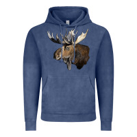 Vintage Denim moose buck deer head Vintage Hoodie - LillyAllenDesigns