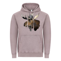 Vintage Zinc moose buck deer head Vintage Hoodie - LillyAllenDesigns