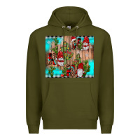 Army Green ho ho ho gnome Premium Hoodie - JahusDesignShop