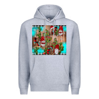 Heather Grey ho ho ho gnome Premium Hoodie - JahusDesignShop