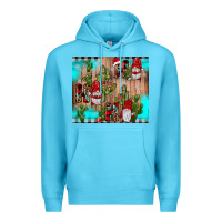 Ocean Blue ho ho ho gnome Premium Hoodie - JahusDesignShop