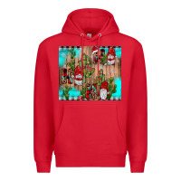 Red ho ho ho gnome Premium Hoodie - JahusDesignShop