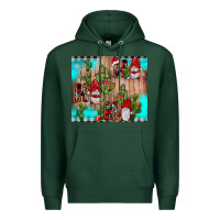 Sports Green ho ho ho gnome Premium Hoodie - JahusDesignShop
