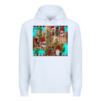 White ho ho ho gnome Premium Hoodie - JahusDesignShop