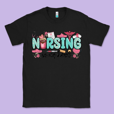 Nursing In My Heart Classic Tee Designed By Maliassmallbusiness