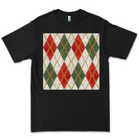 Black christmas diamond plaid seamless pattern Premium Tee - BundleAndBundleShop
