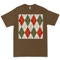 Cacao christmas diamond plaid seamless pattern Premium Tee - BundleAndBundleShop