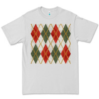 Dove Grey christmas diamond plaid seamless pattern Premium Tee - BundleAndBundleShop