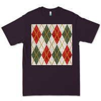 Plum christmas diamond plaid seamless pattern Premium Tee - BundleAndBundleShop