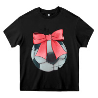 Black coquette soccer bow Heavy Core Tee - JahusDesignShop