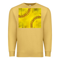 Antique Gold distressed softball pattern Premium Sweatshirt - TumblerDesignByShophia
