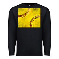 Black distressed softball pattern Premium Sweatshirt - TumblerDesignByShophia