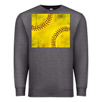Charcoal Heather distressed softball pattern Premium Sweatshirt - TumblerDesignByShophia