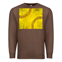 Chestnut distressed softball pattern Premium Sweatshirt - TumblerDesignByShophia