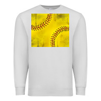 Dove Grey distressed softball pattern Premium Sweatshirt - TumblerDesignByShophia