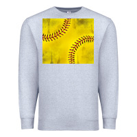 Heather Grey distressed softball pattern Premium Sweatshirt - TumblerDesignByShophia