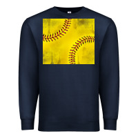 Navy distressed softball pattern Premium Sweatshirt - TumblerDesignByShophia