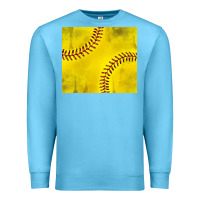 Ocean Blue distressed softball pattern Premium Sweatshirt - TumblerDesignByShophia
