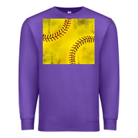 Purple distressed softball pattern Premium Sweatshirt - TumblerDesignByShophia