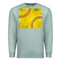 Seafoam distressed softball pattern Premium Sweatshirt - TumblerDesignByShophia