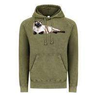 Vintage Olive siamese Vintage Hoodie - LillyAllenDesigns