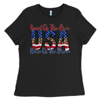 Black land of the free usa Ladies Tee - RacoonDesign