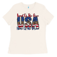 Bone land of the free usa Ladies Tee - RacoonDesign