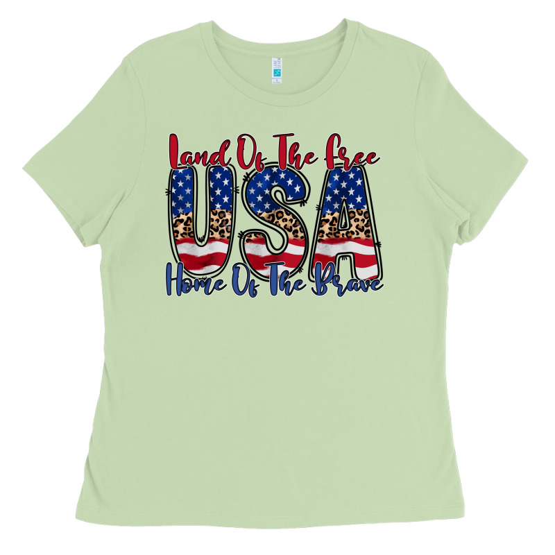 Land Of The Free Usa Ladies Tee by RacoonDesign | Teevron