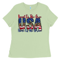 Matcha land of the free usa Ladies Tee - RacoonDesign