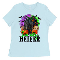 Baby Blue spooky heifer black angus Ladies Tee - RanaPortraitStore