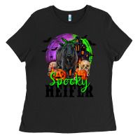 Black spooky heifer black angus Ladies Tee - RanaPortraitStore