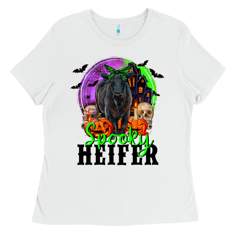 Spooky Heifer Black Angus Ladies Tee by RanaPortraitStore | Teevron