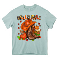 Hello Fall Pumpkins  Cowgirl  And Roses Heavy Core Tee | Teevron