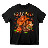 Black hello fall pumpkins  cowgirl  and roses Heavy Core Tee - AdoDesignShop