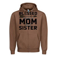 Chestnut Blessed Mom And Sister Zipper Hoodie - Bettercallsaul